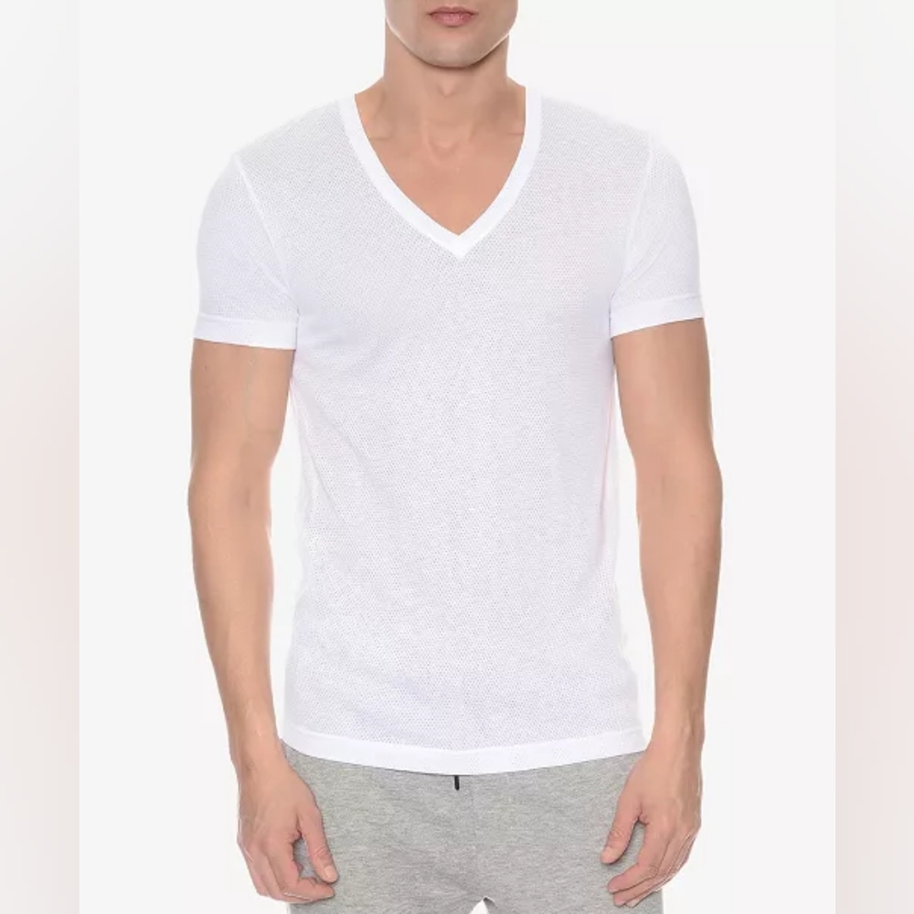 Men's 2(X)IST V-neck Mesh S/S T-Shirt - SMALL